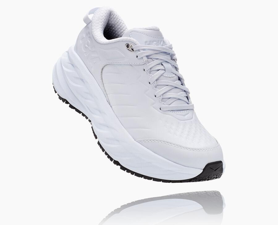Hoka One One Bondi Sr - Women Running Shoes - White,Australia NTG-817094